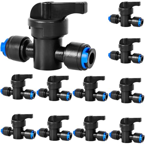 10 Stück 6,35 mm Tropfbewässerungsabsperrventil, Schnellverbindung, Universal-Tropfbewässerungsschlauch-Kupplungsventil, Verbindungs-Verriegelung für Sprinkler oder Tropfbewässerungssystem 10 Stück 6,35 mm Tropfbewässerungsabsperrventil, Schnellverbindung, Universal-Tropfbewässerungsschlauch-Kupplungsventil, Verbindungs-Verriegelung für Sprinkler oder Tropfbewässerungssystem von YAIRMIS