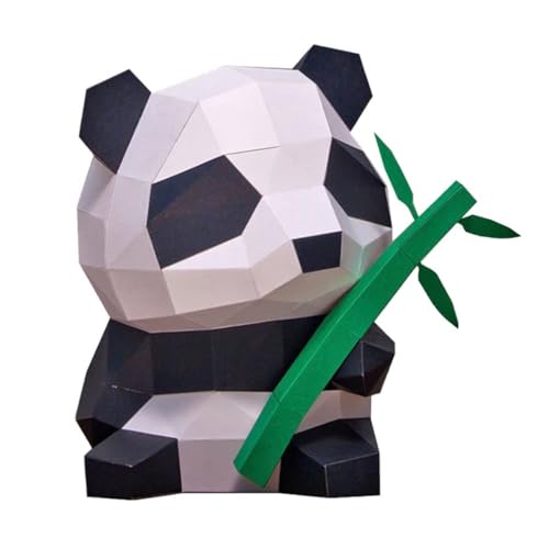 YAIUNHIQ 3D-Papierrohr DIY Tier Papercraft Modell Panda Origami Papiermodell Dschungeltiere Skulptur Ornamente von YAIUNHIQ