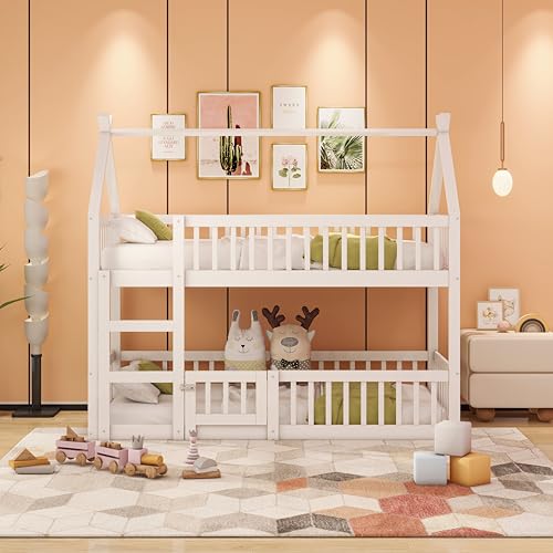 YAIXBNG Kinder-Familienbett 90 * 200, Etagenbett mit Treppe, Loft Design, Massivholz-Etagenbett-Rahmen, Weiß YAIXBNG Kinder-Familienbett 90 * 200, Etagenbett mit Treppe, Loft Design, Massivholz-Etagenbett-Rahmen, Weiß von YAIXBNG