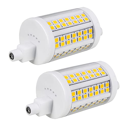 YAKAiYAL 15W R7s LED Lampe 78MM Dimmbar Birne Kaltweiß 6000K AC220-240V Doppel Brenner-Enden J78 Birne 360 Grad Keramik Leuchtmittel 2-Stück von YAKAiYAL