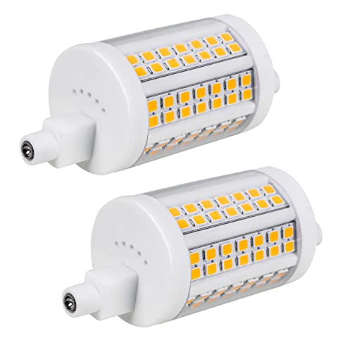 YAKAiYAL 15W R7s LED Lampe 78MM Dimmbar Birne Warmweiß 3000K AC220-240V Doppel Brenner-Enden J78 Lampe 360 Grad Keramik Leuchtmittel 2-Stück von YAKAiYAL