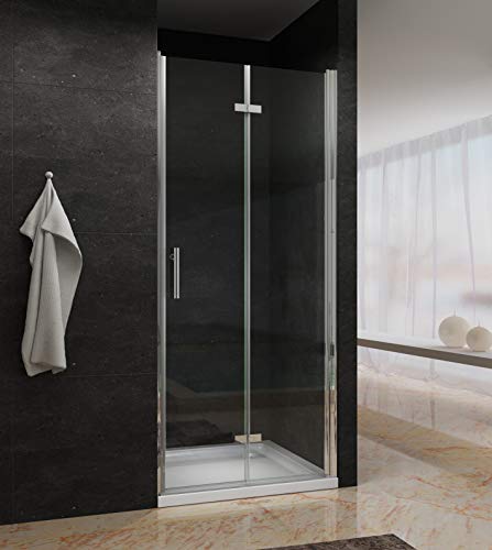 YAKE Duschtür faltbar 75 x 195 cm Nischentür dusche Duschabtrennung Falttür aus 6mm ESG Sicherheitsglas mit Nanobeschichtung Badezimmer Nischenfalttür Drehfalttür Verstellbereich 75-78,5 cm YAKE Duschtür faltbar 75 x 195 cm Nischentür dusche Duschabtrennung Falttür aus 6mm ESG Sicherheitsglas mit Nanobeschichtung Badezimmer Nischenfalttür Drehfalttür Verstellbereich 75-78,5 cm von YAKE