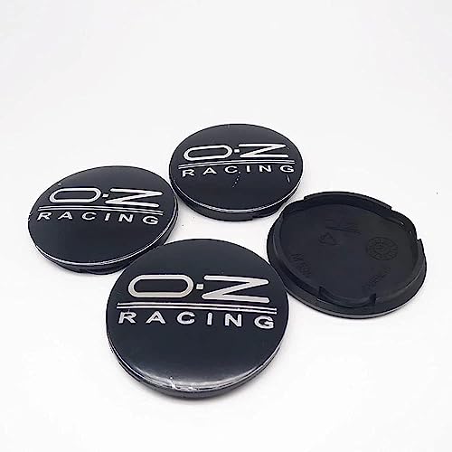 YAKLEE 4 Stück Nabendeckel,Car Wheel Center Nabenkappen für O.Z M582 55mm,Staub- Und Wasserdichtes,Verdicktes Dekoratives SchutzzubehöR FüR Radnabenkappe,Mit Logo,B von YAKLEE