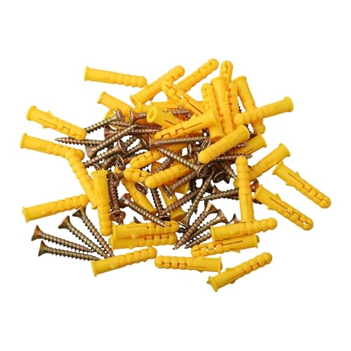 YAKUFAST 40-teiliges selbstschneidendes Schrauben-Set, Dehnschrauben aus Edelstahl, M6 × 30, Wandanker und Schrauben for Trockenbau-Dehnschrauben-Sets von YAKUFAST