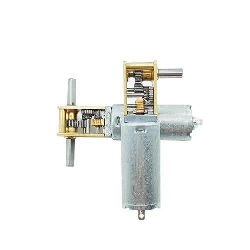 YAKUFAST DC3V 6V 12V 1218-050 Mini 050 Getriebemotor Einzel-/Doppel-/Langwelle 4RPM-381RPM Langsame Geschwindigkeit Hohes Drehmoment Schneckengetriebemotor aus Metall(C 13RPM-53RPM_LONG SHAFT) von YAKUFAST