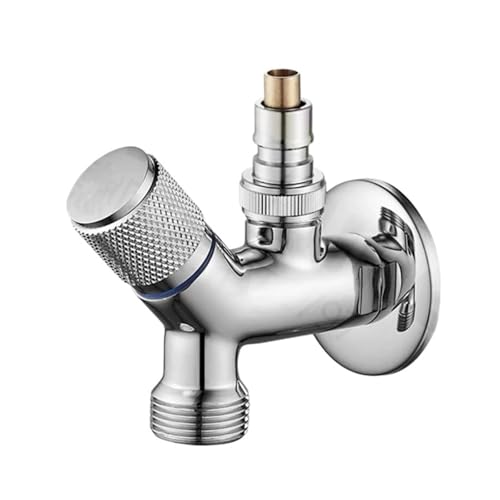 YAKUFAST Eins in zwei aus Drei-Wege-Kupfer-Eckventil, Vier-Punkt-Waschmaschinen-Wasserhahn, Doppelauslass, Sechs-Punkt-Spülmaschinen-Eckventil(A) von YAKUFAST