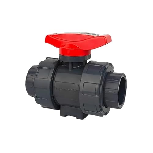 YAKUFAST UPVC True Union Kugelhahn mit vollem Anschluss for industrielle Rohrleitungen, Aquarien, Wasserversorgung, Schwimmbecken, DN 15/20/25/32/40/50(DN 40) von YAKUFAST