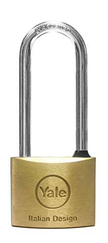 YALE Vorhängeschloss Y1130040080X Messing mit 40 mm langem Bogen mit 2 Schlüsseln von Yale