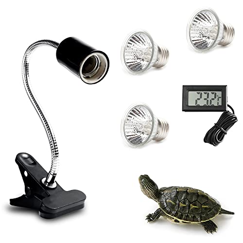 YALIKESI Schildkröten-Wärmelampe Schildkrötenlampe mit 3, Backlampe, verstellbarem Ständer und geeigneter 360°-Schwenkklemme, Schildkröten-Wärmelampe von YALIKESI