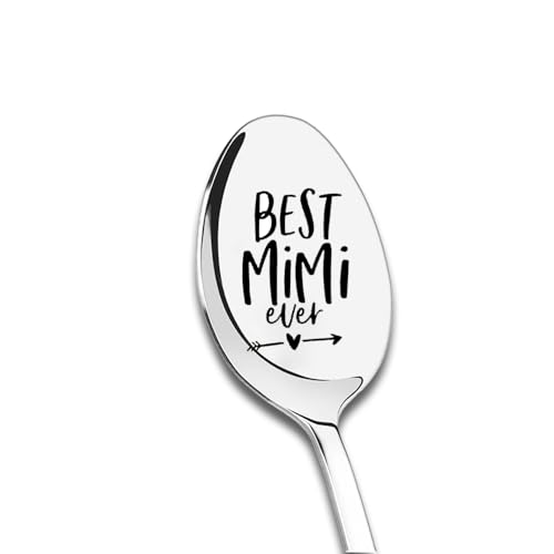 Best Mimi Ever Gifts for Nana Granny Gigi Birthday Gifts for Nana Grandma Mothers Day Presents for Gigi Grandmother Mothers Day Gift for Granny Grandma Birthday Presents for Nanny Memaw Mimi Spoon von YALLNASL