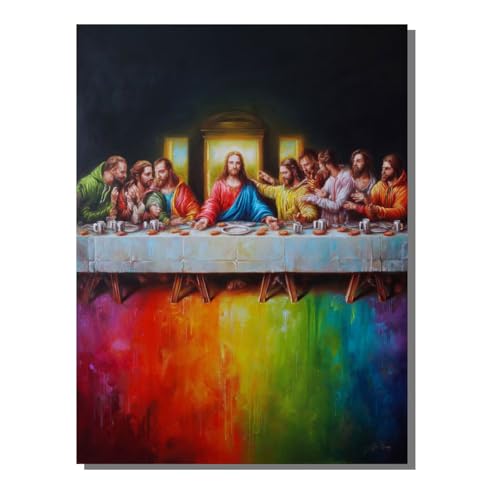 5D Diamond Painting Erwachsene, Diamant Malerei Kinder Anfänger, DIY Abstrakt Das letzte Abendmahl Diamant Painting Bilder Erwachsene Bastelset Als Geschenk Entspannung Als Wanddeko 40x50cm SYLF784 von YALNSENN