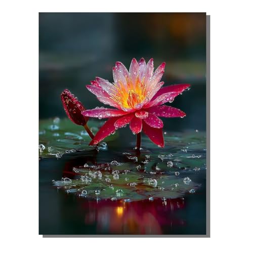 5D Diamond Painting Erwachsene, Diamant Malerei Kinder Anfänger, DIY Blume Pflanze Diamant Painting Bilder Erwachsene Bastelset Als Geschenk Zur Entspannung und Als Wanddeko 50 x 70 cm SYLF31 von YALNSENN