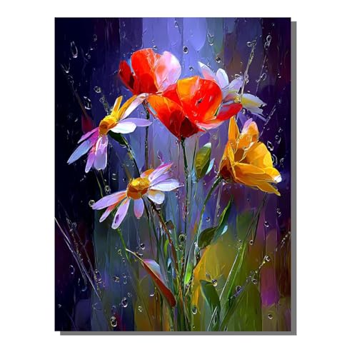 5D Diamond Painting Erwachsene, Diamant Malerei Kinder Anfänger, DIY Blume Pflanze Diamant Painting Bilder Erwachsene Bastelset Geeignet Als Geschenk, Zur Entspannung und Als Wanddeko 60x80 cm SYLF35 von YALNSENN
