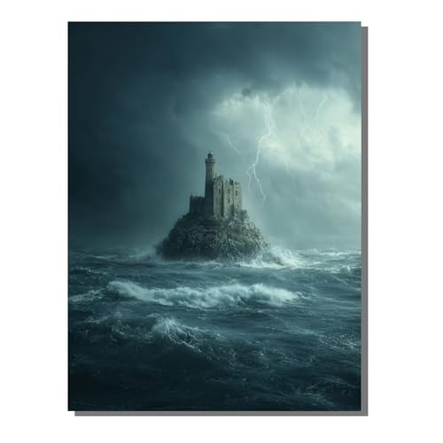 5D Diamond Painting Erwachsene, Diamant Malerei Kinder Anfänger, DIY Landschaft Leuchtturm Diamant Painting Bilder Erwachsene Bastelset Als Geschenk Zur Entspannung und Als Wanddeko 50 x 70 cm SYLF153 von YALNSENN
