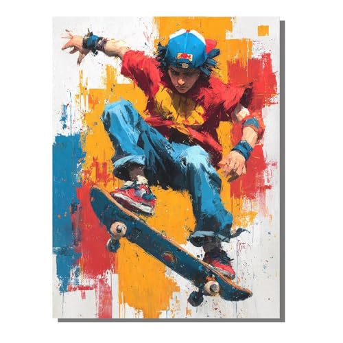 5D Diamond Painting Erwachsene, Diamant Malerei Kinder Anfänger, DIY Sport Skateboard Diamant Painting Bilder Erwachsene Bastelset Als Geschenk Zur Entspannung und Als Wanddeko 60x80 cm SYLF93 5D Diamond Painting Erwachsene, Diamant Malerei Kinder Anfänger, DIY Sport Skateboard Diamant Painting Bilder Erwachsene Bastelset Als Geschenk Zur Entspannung und Als Wanddeko 60x80 cm SYLF93 von YALNSENN