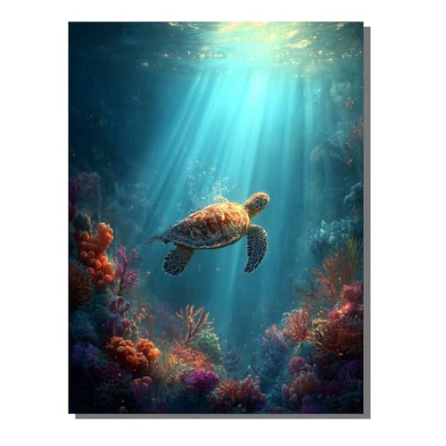 5D Diamond Painting Erwachsene, Diamant Malerei Kinder Anfänger, DIY Tier Meeresschildkröten Diamant Painting Bilder Erwachsene Bastelset Als Geschenk Entspannung und Als Wanddeko 80x100 cm SYLF142 5D Diamond Painting Erwachsene, Diamant Malerei Kinder Anfänger, DIY Tier Meeresschildkröten Diamant Painting Bilder Erwachsene Bastelset Als Geschenk Entspannung und Als Wanddeko 80x100 cm SYLF142 von YALNSENN