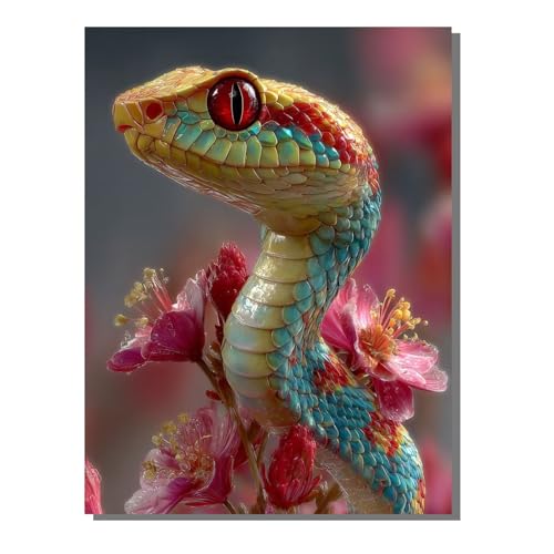 5D Diamond Painting Erwachsene, Diamant Malerei Kinder Anfänger, DIY Tier Schlange Diamant Painting Bilder Erwachsene Bastelset Geeignet Als Geschenk, Zur Entspannung und Als Wanddeko 30x40 cm SYLF68 5D Diamond Painting Erwachsene, Diamant Malerei Kinder Anfänger, DIY Tier Schlange Diamant Painting Bilder Erwachsene Bastelset Geeignet Als Geschenk, Zur Entspannung und Als Wanddeko 30x40 cm SYLF68 von YALNSENN