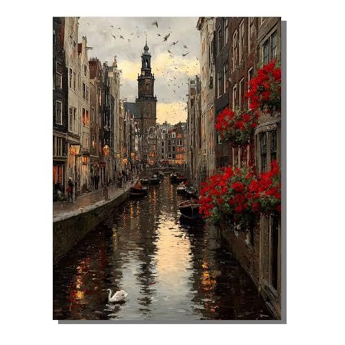 5D Diamond Painting Erwachsene, Diamant Malerei Kinder Anfänger, DIY Venedig Stadt Diamant Painting Bilder Erwachsene Bastelset Als Geschenk Zur Entspannung und Als Wanddeko 50 x 70 cm SYLF91 von YALNSENN