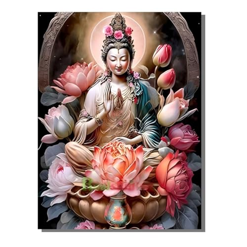 5D Diamond Painting Erwachsene, Diamant Malerei Kinder Anfänger, DIY Zen Blume Diamant Painting Bilder Erwachsene Bastelset Geeignet Als Geschenk, Zur Entspannung und Als Wanddeko 80x100 cm SYLF4 von YALNSENN