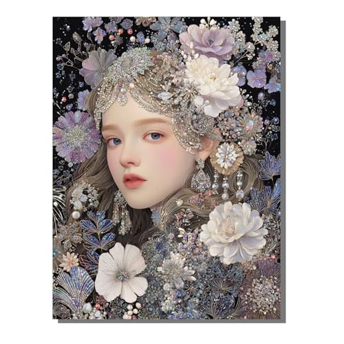 Blume Frau Diamond Painting Erwachsene, 5D Diamant Kunst Kinder Kits, DIY Erwachsene Mosaikherstellung Basteln Diamant Malerei Bilder Set für Weihnachten Wanddekoration, Geschenke 50 x 70 cm SYLF383 Blume Frau Diamond Painting Erwachsene, 5D Diamant Kunst Kinder Kits, DIY Erwachsene Mosaikherstellung Basteln Diamant Malerei Bilder Set für Weihnachten Wanddekoration, Geschenke 50 x 70 cm SYLF383 von YALNSENN