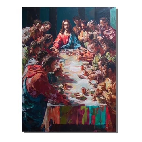 Das letzte Abendmahl Abstrakt Diamond Painting Erwachsene, 5D Diamant Kunst Kinder Kits, DIY Erwachsene Mosaikherstellung Basteln Diamant Malerei Bilder Set für Wanddekoration 30x40 cm SYLF783 Das letzte Abendmahl Abstrakt Diamond Painting Erwachsene, 5D Diamant Kunst Kinder Kits, DIY Erwachsene Mosaikherstellung Basteln Diamant Malerei Bilder Set für Wanddekoration 30x40 cm SYLF783 von YALNSENN