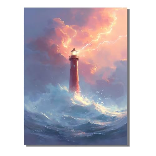Leuchtturm Landschaft Diamond Painting Erwachsene, 5D Diamant Kunst Kinder Kits, DIY Erwachsene Mosaikherstellung Basteln Diamant Malerei Bilder Set für Wanddekoration, Geschenke 50 x 70 cm SYLF152 Leuchtturm Landschaft Diamond Painting Erwachsene, 5D Diamant Kunst Kinder Kits, DIY Erwachsene Mosaikherstellung Basteln Diamant Malerei Bilder Set für Wanddekoration, Geschenke 50 x 70 cm SYLF152 von YALNSENN