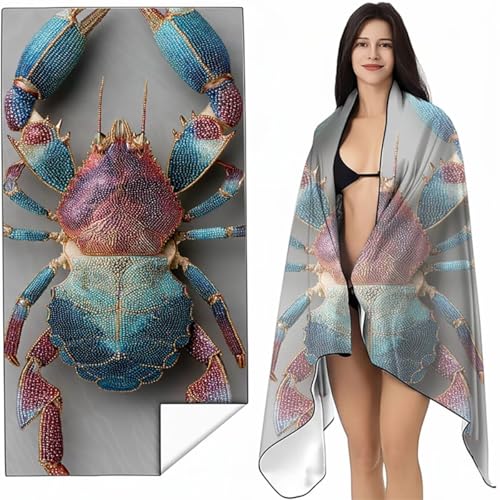 Mikrofaser Strandtuch 90 x 180cm Farbe Stranddecke Intimer Druckknopf, Saugfähig Sandfreies Schnell Trocknendes, Weiches Leichtes Meereslebewesen Strandtuch XXL für Strand Reise Schwimmen SYL5 M-F Mikrofaser Strandtuch 90 x 180cm Farbe Stranddecke Intimer Druckknopf, Saugfähig Sandfreies Schnell Trocknendes, Weiches Leichtes Meereslebewesen Strandtuch XXL für Strand Reise Schwimmen SYL5 M-F von YALNSENN