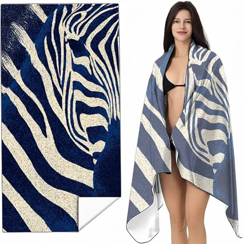 Mikrofaser Strandtuch 90x200 cm Dunkelblau Stranddecke Intimer Druckknopf, Saugfähig Sandfreies Schnell Trocknendes, Weiches Leichtes Abstrakt Strandtuch XXL für Strand Reise Schwimmen SYL3 F-V Mikrofaser Strandtuch 90x200 cm Dunkelblau Stranddecke Intimer Druckknopf, Saugfähig Sandfreies Schnell Trocknendes, Weiches Leichtes Abstrakt Strandtuch XXL für Strand Reise Schwimmen SYL3 F-V von YALNSENN