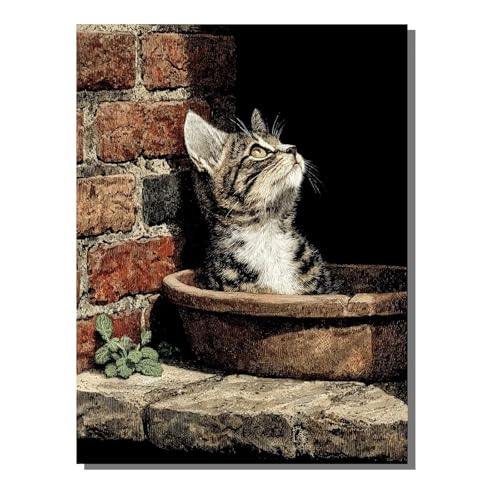 Tier Katze Diamond Painting Erwachsene, 5D Diamant Kunst Kinder Kits, DIY Erwachsene Mosaikherstellung Basteln Diamant Malerei Bilder Set für Weihnachten Wanddekoration, Geschenke 80x100 cm SYLF52 Tier Katze Diamond Painting Erwachsene, 5D Diamant Kunst Kinder Kits, DIY Erwachsene Mosaikherstellung Basteln Diamant Malerei Bilder Set für Weihnachten Wanddekoration, Geschenke 80x100 cm SYLF52 von YALNSENN
