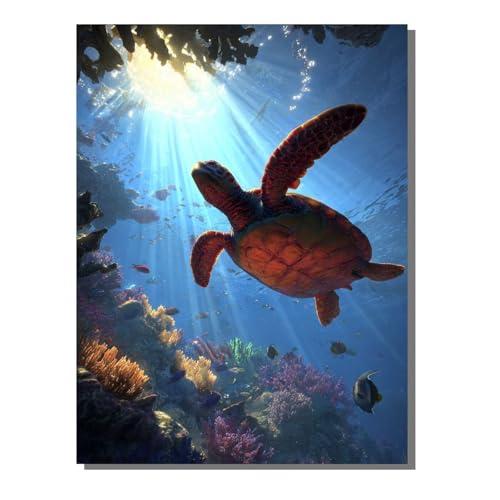 Tier Meeresschildkröten Diamond Painting Erwachsene, 5D Diamant Kunst Kinder Kits, DIY Erwachsene Mosaikherstellung Basteln Diamant Malerei Bilder Set für Wanddekoration, Geschenke 60x80 cm SYLF354 Tier Meeresschildkröten Diamond Painting Erwachsene, 5D Diamant Kunst Kinder Kits, DIY Erwachsene Mosaikherstellung Basteln Diamant Malerei Bilder Set für Wanddekoration, Geschenke 60x80 cm SYLF354 von YALNSENN
