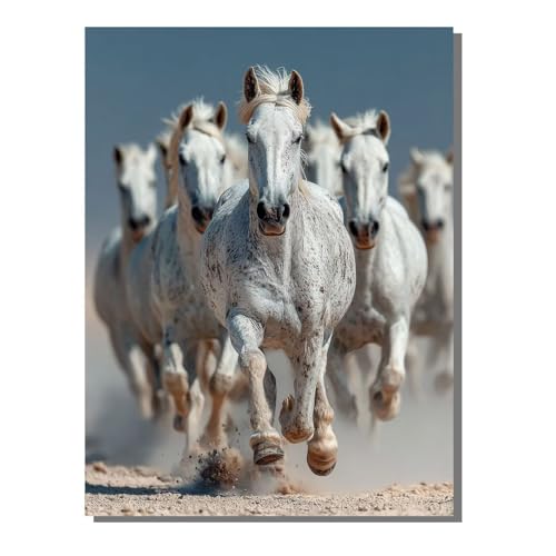 Tier Pferd Diamond Painting Erwachsene, 5D Diamant Kunst Kinder Kits, DIY Erwachsene Mosaikherstellung Basteln Diamant Malerei Bilder Set für Weihnachten Wanddekoration, Geschenke 80x100 cm SYLF74 Tier Pferd Diamond Painting Erwachsene, 5D Diamant Kunst Kinder Kits, DIY Erwachsene Mosaikherstellung Basteln Diamant Malerei Bilder Set für Weihnachten Wanddekoration, Geschenke 80x100 cm SYLF74 von YALNSENN