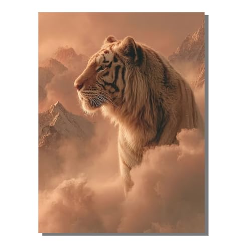 Tier Tiger Diamond Painting Erwachsene, 5D Diamant Kunst Kinder Kits, DIY Erwachsene Mosaikherstellung Basteln Diamant Malerei Bilder Set für Weihnachten Wanddekoration, Geschenke 60x80 cm SYLF87 Tier Tiger Diamond Painting Erwachsene, 5D Diamant Kunst Kinder Kits, DIY Erwachsene Mosaikherstellung Basteln Diamant Malerei Bilder Set für Weihnachten Wanddekoration, Geschenke 60x80 cm SYLF87 von YALNSENN