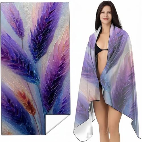 YALNSENN Mikrofaser Strandtuch 60x120 cm Lila Stranddecke Intimer Druckknopf, Saugfähig Sandfreies Schnell Trocknendes, Weiches Leichtes Pflanze Strandtuch XXL für Strand Reise Schwimmen SYL7 K-5 YALNSENN Mikrofaser Strandtuch 60x120 cm Lila Stranddecke Intimer Druckknopf, Saugfähig Sandfreies Schnell Trocknendes, Weiches Leichtes Pflanze Strandtuch XXL für Strand Reise Schwimmen SYL7 K-5 von YALNSENN