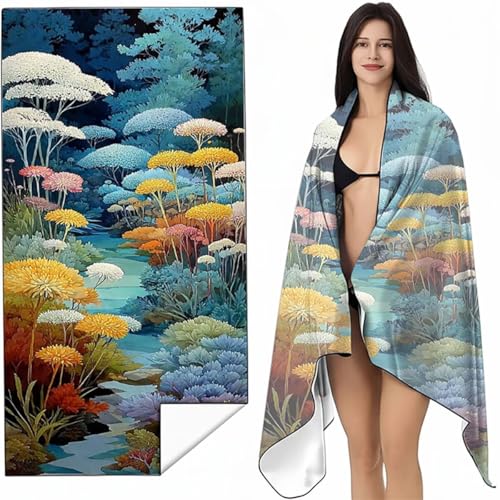 YALNSENN Mikrofaser Strandtuch 60x120 cm Rosa Stranddecke Intimer Druckknopf, Saugfähig Sandfreies Schnell Trocknendes, Weiches Leichtes Blume Strandtuch XXL für Strand Reise Schwimmen SYL3 X-1 YALNSENN Mikrofaser Strandtuch 60x120 cm Rosa Stranddecke Intimer Druckknopf, Saugfähig Sandfreies Schnell Trocknendes, Weiches Leichtes Blume Strandtuch XXL für Strand Reise Schwimmen SYL3 X-1 von YALNSENN