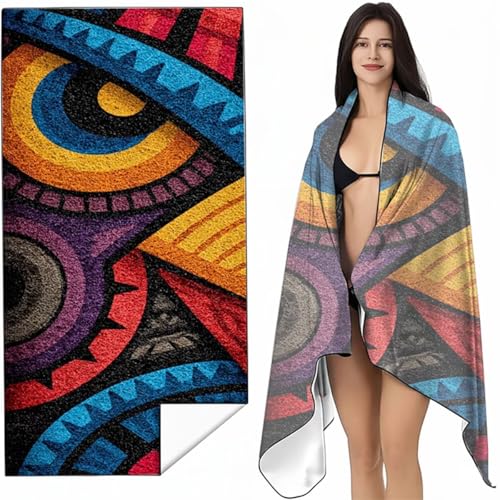 YALNSENN Mikrofaser Strandtuch 70 x 140cm Rot Stranddecke Intimer Druckknopf, Saugfähig Sandfreies Schnell Trocknendes, Weiches Leichtes Abstrakt Strandtuch XXL für Strand Reise Schwimmen SYL7 2-4 YALNSENN Mikrofaser Strandtuch 70 x 140cm Rot Stranddecke Intimer Druckknopf, Saugfähig Sandfreies Schnell Trocknendes, Weiches Leichtes Abstrakt Strandtuch XXL für Strand Reise Schwimmen SYL7 2-4 von YALNSENN