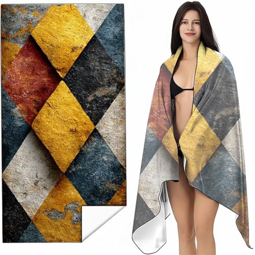 YALNSENN Mikrofaser Strandtuch 90 x 180cm Gelb Stranddecke Intimer Druckknopf, Saugfähig Sandfreies Schnell Trocknendes, Weiches Leichtes Gitter Strandtuch XXL für Strand Reise Schwimmen SYL1 4-7 YALNSENN Mikrofaser Strandtuch 90 x 180cm Gelb Stranddecke Intimer Druckknopf, Saugfähig Sandfreies Schnell Trocknendes, Weiches Leichtes Gitter Strandtuch XXL für Strand Reise Schwimmen SYL1 4-7 von YALNSENN