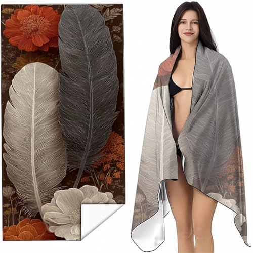 YALNSENN Mikrofaser Strandtuch 90 x 180cm Grau Stranddecke Intimer Druckknopf, Saugfähig Sandfreies Schnell Trocknendes, Weiches Leichtes Feder Strandtuch XXL für Strand Reise Schwimmen SYL7 K-V YALNSENN Mikrofaser Strandtuch 90 x 180cm Grau Stranddecke Intimer Druckknopf, Saugfähig Sandfreies Schnell Trocknendes, Weiches Leichtes Feder Strandtuch XXL für Strand Reise Schwimmen SYL7 K-V von YALNSENN