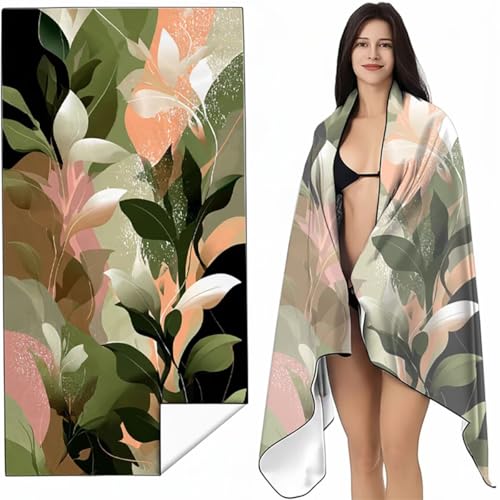 YALNSENN Mikrofaser Strandtuch 90 x 180cm Rosa Stranddecke Intimer Druckknopf, Saugfähig Sandfreies Schnell Trocknendes, Weiches Leichtes Blumen Strandtuch XXL für Strand Reise Schwimmen SYL3 E-0 YALNSENN Mikrofaser Strandtuch 90 x 180cm Rosa Stranddecke Intimer Druckknopf, Saugfähig Sandfreies Schnell Trocknendes, Weiches Leichtes Blumen Strandtuch XXL für Strand Reise Schwimmen SYL3 E-0 von YALNSENN