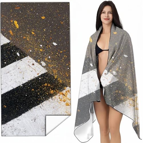 YALNSENN Mikrofaser Strandtuch 90x200 cm Weiß Stranddecke Intimer Druckknopf, Saugfähig Sandfreies Schnell Trocknendes, Weiches Leichtes Streifen Strandtuch XXL für Strand Reise Schwimmen SYL1 Q-M YALNSENN Mikrofaser Strandtuch 90x200 cm Weiß Stranddecke Intimer Druckknopf, Saugfähig Sandfreies Schnell Trocknendes, Weiches Leichtes Streifen Strandtuch XXL für Strand Reise Schwimmen SYL1 Q-M von YALNSENN