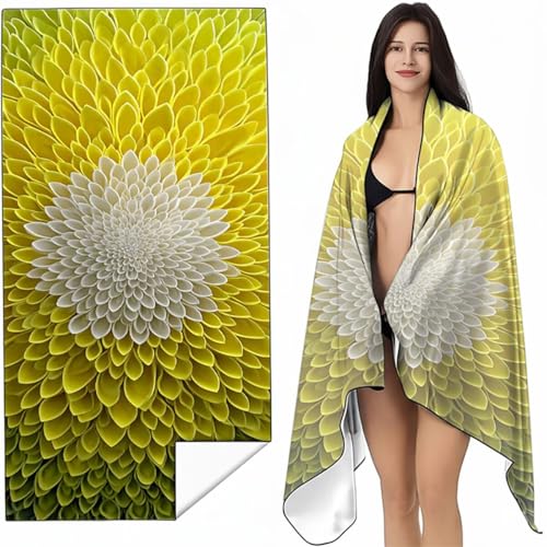 YALNSENN Mikrofaser StrandtuchGelb 60x120 cm Handtücher Schnelltrocknend-Ultra Leicht Sandfreies Damen Tragbares XL Blumen Badehandtuch für Outdoor Reisen Sport Wandern Fitness Sauna SYL4 X-N YALNSENN Mikrofaser StrandtuchGelb 60x120 cm Handtücher Schnelltrocknend-Ultra Leicht Sandfreies Damen Tragbares XL Blumen Badehandtuch für Outdoor Reisen Sport Wandern Fitness Sauna SYL4 X-N von YALNSENN