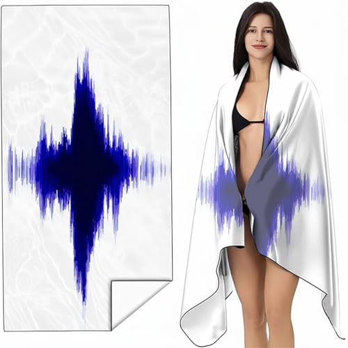 YALNSENN Strandtuch Mikrofaser Handtuch Groß Dunkelblau 90 x 180cm, Microfaser Handtücher Kompakt und Sandfest, Leicht und chnelltrocknend Gym Handtuch für Travel, Strand, Sauna Einfachheit SYL5 U-H von YALNSENN