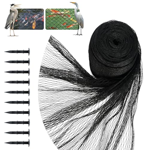 Teichnetz Vogelschutznetz taubennetz für Garden, 12x12mm feinmaschig 30g/m²,Robust Reißfest UV-beständiges engmaschig | Teichabdeckung Poolnetz Vogelnetz Laubnetz Obstbaumnetz (2 x 3m) von YALYAYA