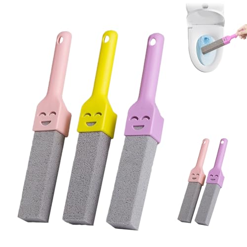 YALiya 5 Stück Bimsstein Toilettenreiniger, Bimsstein Toilette mit Griffe, Austauschbar Pumice Stone for Toilet, Verwendung für Natur Bimsstein für Handgeführte Pools WC, Urinsteinentferner Bimsstein von YALiya