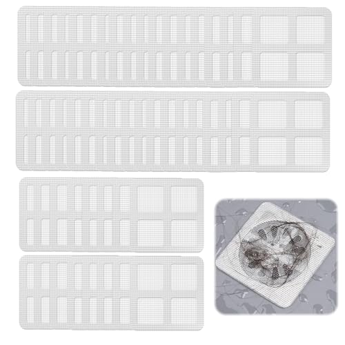 YALiya 50 Stück Abflusssieb Dusche Einweg, Duschabfluss Mesh Aufkleber, Sieb Dusche Abfluss Haare, Abfluss Haarfänger, Sauber und Ordentlich, für Badezimmer/Badewanne/Küche/Waschbecken(10 * 10cm) von YALiya