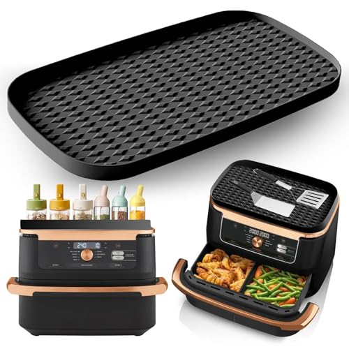 Staubdichte Silikon Matte Kompatibel mit Ninja AF500EU AF400EU AF451EU DZ401 Foodi Max Dual Zone 9,5L-10,4L, Aufbewahrungsregal Heißluftfritteuse Zubehör Airfryer Multifunktionale Leicht zu Reinigen von YAMAIDUO