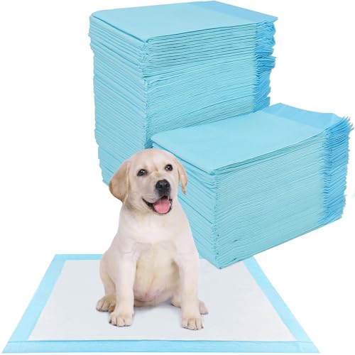 YAMAIDUO 100 Stück Trainingspads für Hunde und Welpen, 33 x 45cm Welpen Unterlagen, PIPI Matten für Hunde, Welpenunterlagen Auslaufsicheres 5-lagiges Design, mit Schnell Trocknender Oberfläche von YAMAIDUO