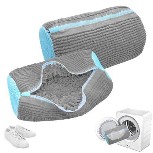 YAMAIDUO 2er Pack Schuhwaschbeutel Waschmaschine, Wiederverwendbarer Anti-Verformung Schuhbeutel Waschmaschine 360° mit Verstecktem Reißverschluss, Wäschesack Schuhe für Alle Schuharten & Größen, Grau YAMAIDUO 2er Pack Schuhwaschbeutel Waschmaschine, Wiederverwendbarer Anti-Verformung Schuhbeutel Waschmaschine 360° mit Verstecktem Reißverschluss, Wäschesack Schuhe für Alle Schuharten & Größen, Grau von YAMAIDUO