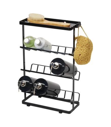 Yamazaki Home Freistehender freistehender Dusch-Caddy-Bathroom-Organizer, Aufbewahrungshalter, Einheitsgröße, Schwarz von YAMAZAKI