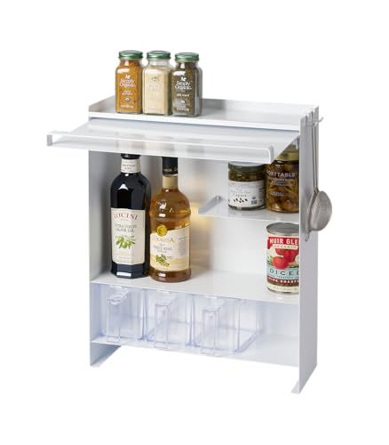 YAMAZAKI 2009 TOWER 3~Tiered Seasoning Rack, white, Steel/POM Resin, 38 x 16.3 x 49.2 cm YAMAZAKI 2009 TOWER 3~Tiered Seasoning Rack, white, Steel/POM Resin, 38 x 16.3 x 49.2 cm von YAMAZAKI