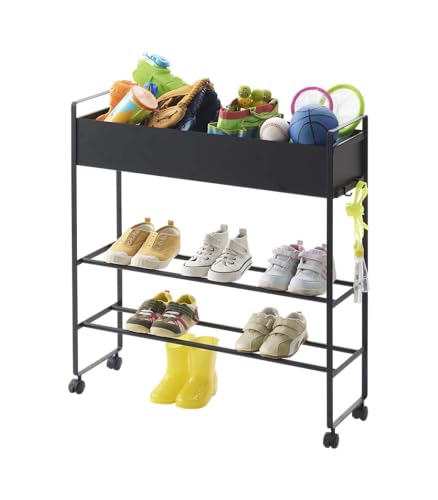 YAMAZAKI Home Tower Entryway Or Garage Rolling Metal Storage Rack For Shoes, Sporting Goods, Plants, Gardening Supplies, Or Toys, 29.33" - Steel - Holds 6 Pairs Of Shoes von YAMAZAKI